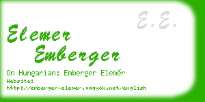 elemer emberger business card
